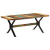 vidaXL Table &agrave; manger 180x90x73 cm bois massif de r&eacute;cup&eacute;ration