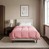 vidaXL Duvet d'&eacute;t&eacute; simple Matelass&eacute; Rose 135 x 220 cm Microfibre