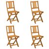 vidaXL Chaises de bistrot d'ext&eacute;rieur Naturel Bois d'Acacia Massif
