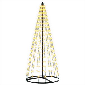 vidaXL Arbre de No&euml;l LED 165 cm 270 LED Blanc chaud Fer Noir