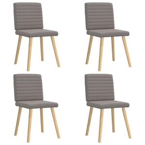 vidaXL Chaises &agrave; manger lot de 4 taupe tissu