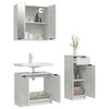 vidaXL Ensemble d'armoires de salle de bain 3 pcs gris b&eacute;ton