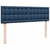 VidaXL Cadre de lit ottoman avec matelas bleu 140x200 cm tissu
