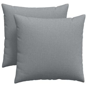 vidaXL Coussins de canap&eacute; 2 pcs Gris clair 45 x 45 cm tissu