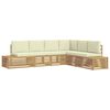 vidaXL Ensemble de canap&eacute;s d'ext&eacute;rieur Blanc 273 x 213,5 x 73 cm