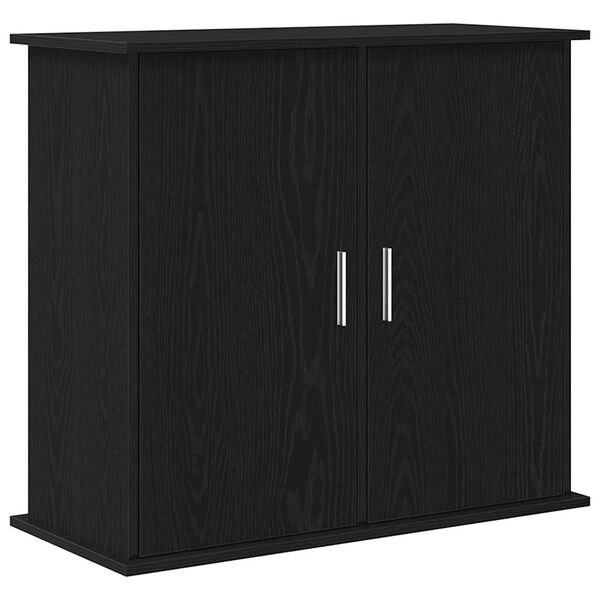 vidaXL Support d'aquarium Ch&ecirc;ne noir 81x36x73 cm Bois d'ing&eacute;nierie