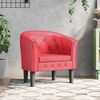 vidaXL Chaise cabriolet rouge similicuir