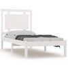 vidaXL Cadre de lit sans matelas blanc 90x190 cm bois massif