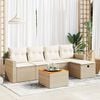 vidaXL Salon de jardin avec coussins 6 pcs beige r&eacute;sine tress&eacute;e