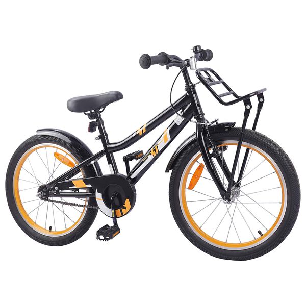vidaXL V&eacute;lo pour Enfants 18 Pouces pour les 5-7 ans Orange Noir