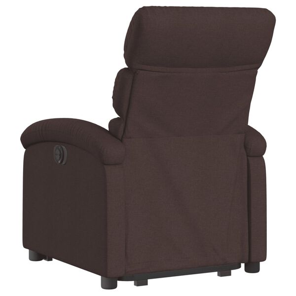 vidaXL Fauteuil inclinable marron fonc&eacute; tissu