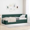 vidaXL Cadre de lit d'angle avec matelas 2 pcs Vert Velours