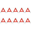 vidaXL Triangle de signalisation routière 10pcs Rouge 56,5x36,5x44,5cm
