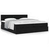 VidaXL Cadre de lit ottoman avec matelas noir 160x200 cm velours