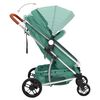 vidaXL Poussette pour b&eacute;b&eacute; 3-en-1 Vert Aluminium
