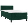 vidaXL Sommier &agrave; lattes de lit et matelas Vert fonc&eacute; 80x200 cm Velours