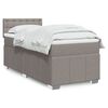 vidaXL Sommier &agrave; lattes de lit avec matelas Taupe 80x200 cm Tissu