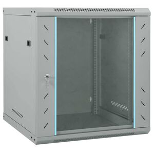 vidaXL Armoire réseau avec stockage Gris 60 x 60 x 65 cm Acier