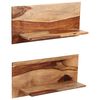 vidaXL Étagères murales 2 pcs 58 x 26 x 20 cm Bois massif