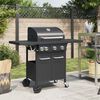 vidaXL Barbecue gril &agrave; gaz avec 4 br&ucirc;leurs noir acier enduit de poudre