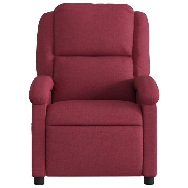 vidaXL Fauteuil inclinable Rouge bordeaux Tissu