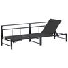 vidaXL Transat Noir 200 x 62 x 59,5 cm Textil&egrave;ne