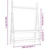 vidaXL Porte-vêtements Blanc 100x45,5x150 cm Bois de pin massif