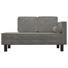 vidaXL Chaise longue avec coussins et traversin gris clair velours