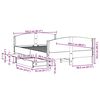 vidaXL Cadre de lit sans matelas blanc 150x200 cm bois de pin massif