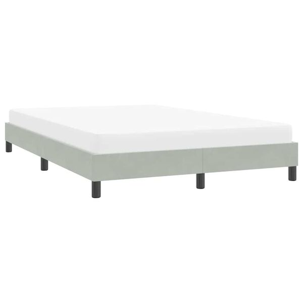 vidaXL Cadre de lit sans matelas gris clair 160x210 cm velours