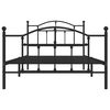 vidaXL Cadre de lit métal sans matelas et pied de lit noir 100x200 cm