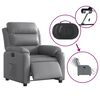 vidaXL Fauteuil inclinable &eacute;lectrique Gris Similicuir
