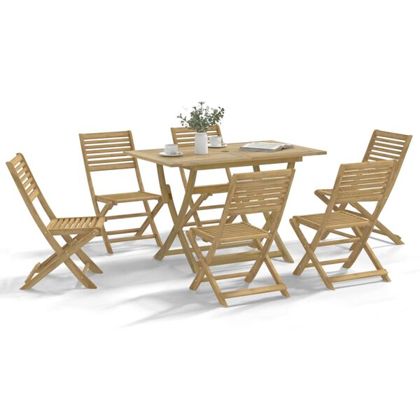 vidaXL Ensemble &agrave; manger de jardin 7 pcs Bois d'acacia solide