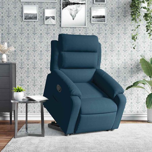 vidaXL Fauteuil inclinable bleu velours
