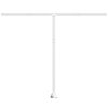 vidaXL Jeu de poteaux d'auvent blanc 300x245 cm fer