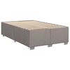 vidaXL Sommier à lattes de lit avec matelas Taupe 90x200 cm Tissu