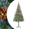 vidaXL Sapin de No&euml;l artificiel avec 300 LED Vert 180 cm PVC et Acier