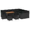 vidaXL Ensemble de canap&eacute; de jardin 13 pc Noir polyrotin