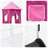 vidaXL Lit mezzanine pour enfants Blanc et rose 99,5 x 190 cm M&eacute;tал