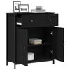 vidaXL Buffet avec tiroir Ch&ecirc;ne noir 70 x 30 x 80 cm Bois d'ing&eacute;nierie