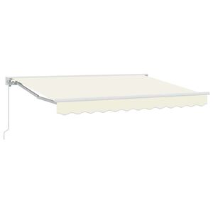 vidaXL Cadre d'auvent Cr&egrave;me 250 x 200 cm Polyester avec rev&ecirc;tement PU