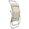 vidaXL Chaises longues pliables lot de 2 cr&egrave;me textil&egrave;ne et acier