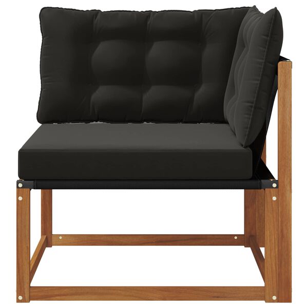 vidaXL Canap&eacute; d'angle ext&eacute;rieur Bois d'Acacia Massif Naturel