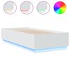 vidaXL Cadre de lit avec LED sans matelas blanc 90x200 cm
