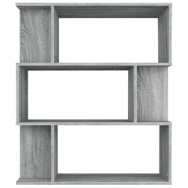 vidaXL Bibliothèque/Cloison Sonoma gris 80x24x96 cm Bois d'ingénierie