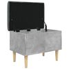 vidaXL Banc de rangement gris b&eacute;ton 62x42x46 cm bois d'ing&eacute;nierie