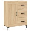 vidaXL Buffet haut Ch&ecirc;ne sonoma 69,5x34x180 cm Bois d'ing&eacute;nierie