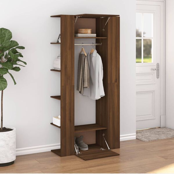 vidaXL Armoire de couloir Ch&ecirc;ne marron 97,5x37x99 cm Bois d'ing&eacute;nierie