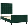 vidaXL Cadre de lit sans matelas vert fonc&eacute; 90x190 cm velours