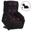 vidaXL Fauteuil inclinable de massage &eacute;lectrique Noir Tissu